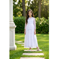 Dievčenské saty celokrajkované