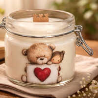 Láska s  rozkošnou  nálepkou plnou srdiečok